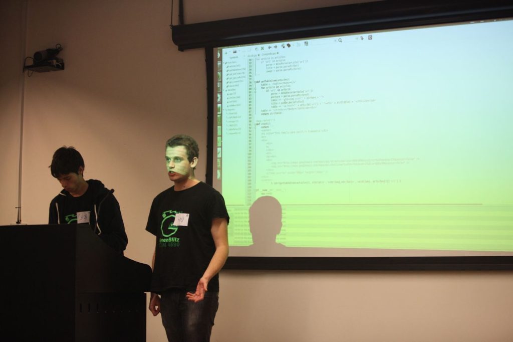 software developers reviewing open source code together